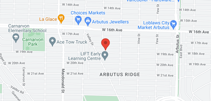 map of 2463 W 19TH AVENUE
